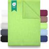 GREEN MARK Textilien lenzuolo piano 100% cotone - Lenzuolo classico senza elastico, morbido sulla pelle, facile da mantenere, lavabile ad alta temperatura - Verde Mela - 150 x 250 cm