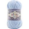 Alize - Lana Velluto, 5 x 100 g, 500 grammi, filato di ciniglia super Bulky, morbido, 100 g, per cuscino per bambini, ecc (azzurro 218)