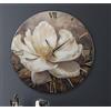 Generico Orologio da Parete, Soggiorno, Cucina, Moderno,Effetto marmo, Base legno, Lavorazione a resina, Numeri a rilievo, Diametro disponibile 40/60/80/100 cm, Made in Italy (Fiore, 40 cm.)