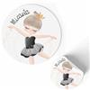 FERDINANDO FAMA' FAMÀ - Etichette Adesive Personalizzate Compleanno Bimbi Ballerina Ø 38 mm - Sticker Personalizzati con Nome e Data 175pz