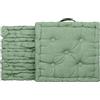 Il Gruppone Passione Casa Set 6 Cuscini per Sedie 40x40 cm - Cuscini Quadrati Trapuntati Spessore 6 cm con Maniglia, 100% Cotone - Cuscino Imbottiti per Cucina o Interno - Colori Resistenti ai Lavaggi di 40° - Salvia