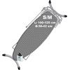 Generic Widex Esclusivo AIRPRO 6 strati rivestimento per asse da stiro con cordoncino in CARL, materiale esterno in 100% cotone, tappetino scorrevole per stirare, extra spesso, larghezza: 30 - 42 cm, L: 100