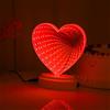 SHANJIA Luce notturna dello specchio 3D, Infinity Mirror Tunnel Light, Luce notturna a LED 3D Specchio Tunnel Luce di Natale, per la decorazione della festa di Natale Home Decor (Stile-1)