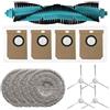 Generic Per Cecotec Per Conga 16090 15090 Robot Aspirapolvere Accessori Set di Ricambio Compatibile Spazzola Principale Spazzole Laterali Mop Panni Sacchetti di Polvere Kit Parti per Migliorata Pulizia