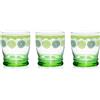 Cerve Set 3 Bicchieri Acqua da Tavola Giove Persia Verde 340 CC