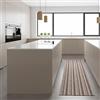 SaRani Tappeto Runner Moderno per Cucina e Corridoio, Impermeabile, Antimacchia, Passatoia con Fondo Antiscivolo (Righe Beige, 50x100 cm)