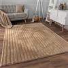 Paco Home Moderno tappeto soffice e morbido da soggiorno Bubble con pelliccia a pelo alto Disegno geometrico effetto alto-basso, Dimensione:60x100 cm, Colore:Beige