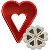 Tagliabiscotti.it - Cookie Cutter per realizzare torta componibile cookie cake con biscotti a forma di cuore - Diametro crostata realizzabile: 20cm. Dimensione tagliabiscotti : 10cm x 9cm x 1,2cm