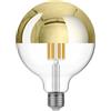 BeBulbs Lampadina LED globo mezza sfera oro G125 (E27, 7W, 650 lm, 2700K, dimmerabile, 125 mm Ø x 178 mm) - Luce calda regolabile - Design decorativo ed elegante