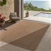 Teppium Tappeto per Interni ed Esterni, robusto, resistente alle intemperie e facile da pulire, con effetto juta naturale, ideale per soggiorno, cucina, terrazza, 240x340 cm