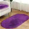 Tomifine Imitazione Lana Tappeto, Soffice Faux Tappeti Pelliccia, Adatto per Tappeto per Soggiorno, Lungo Pelliccia Morbida, Soffice, Tappetino per Il Letto (60 x 150 cm,Viola)