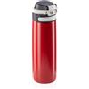 Leifheit Flip Borraccia termica 600 ml, Borraccia acciaio con chiusura ermetica e resistente al calore, Pratico thermos caffè portatile, rosso