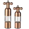 NJZYB Macina sale e pepe, manuale in acciaio inox, con manico, grana regolabile, per casa, ristorante, barbecue, oro rosa, 2 pezzi