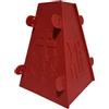 Euromix Stampo per dolce pasquale di ricotta (altezza 17 cm) per 1-1,300 kg Pasotshniza in plastica (Rosso)
