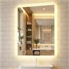 COSTWAY Specchio da Bagno LED 80 x 60 cm, Specchio da Parete Rettangolare con Anti-appannamento, Memoria, 3 Colori di Luce, Dimmerazione Continua e Vetro Temperato Infrangibile (80 x 60 x 3 cm)