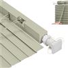 Generico Persiana alla Veneziana in Alluminio, 40 60 70 80 90 100 110 130 150 160 180 215 cm Fissaggio a Soffitto Incluso, Protezione dai Raggi UV, Design Moderno(Beige-gray)