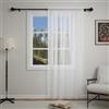 SUNLIMEI Tende Trasparenti per Interni 250 x 55 cm con Manicotto Dell'Asta Moderne Tende Finestre Voile Eleganti Belle, Decorazioni per La Casa per Soggiorno e Camera da Letto, Bianco