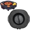YESTAIM Food Party Hot Pot e grill da tavolo elettrico 2 in 1 elettrico per interni coreani barbecue per fonduta raclette per 5-6 persone 220 V 2000 W