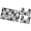 emmevi Tappeto Bagno Parure Set 3 Pezzi Moderno Soffice Antiscivolo Lavabile MOD.iOS Set 3 Pezzi Grigio