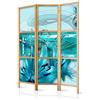 murando - Paravento da Interno 135x172 cm XXL Fiori Astratto 3 Pannelli Divisori Stampa Unilaterale su Tela in TNT Separe Divisorio per Ambienti Ufficio Paraventi Decorazioni Legno b-C-0387-z-b