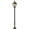 Qazqa antigua - Palo da giardino Classico - 1 luce - Ø 18.4 cm - Oro - Design I Rustico - Illuminazione esterna