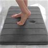 ping bu Tappetino da bagno antiscivolo in memory foam, tappetino da bagno extra morbido, super assorbimento d'acqua, tappeti da bagno, tappetini per pavimento per casa cucina (60 * 100cm, grigio scuro