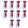 Qualoramall 10 fasce elastiche per sedia, con fiocco e fibbia, per matrimoni, feste, hotel, eventi, decorazioni elastiche per adattarsi alle dimensioni delle sedie (rosso vinaccia)