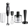 Braun MQ55307M MultiQuick5, Frullatore ad Immersione, Motore Potente, Accessori in Acciaio Inox, 2 Velocità, Colore Nero