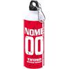 Generico Borraccia Termica Tifoso Calcio Serie A Tifoso Milanista Interista Napoletano Personalizzata con nome e numero Misura 23x21 in Alluminio Sublimatico (Tifoso Monza)