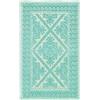 Pierre Tappeti Tappeto Sardo VERDE ACQUA 55x140 cm lavabile 100% cotone prodotto in Sardegna. Tappetino bagno cucina ingresso pratico morbido.