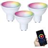 FlinQ GU10 Lampada Smart 3 Pezzi | Lampadine wifi | Lampadine compatibili con Alexa | Lampadine Google Home con applicazione mobile per Android e iOS | Classe Energetica A+