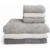 GX GARGIX Set Asciugamani Bagno 3+3 in Spugna Morbida - 3 Asciugamani Grandi + 3 Piccoli, Assorbenti e Resistenti (GX/VANNX-1)