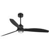 FARO BARCELONA Faro JUST FAN Ø1280 MM NEGRO 3 PALAS NEGRAS 17W 3000K