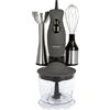 Bomann Frullatore Elettrico a Immersione, Set 3 in 1, SMS 6055 CB per frullare, tritare, Colpire Verdure, Panna, Noci, 400 Watt, Accessori Inclusi Acciaio Inox/Titanio