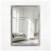 CLAMARO 'VISION' Specchio da parete 85 x 160 cm, specchio per tutto il corpo | argento spazzolato | moderno specchio rettangolare con cornice in MDF, incl. gancio metallico e materiale di montaggio