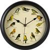 Syfunlv Orologio da parete silenzioso, canto degli uccelli, chic da parete, con 12 uccelli canori, foto naturali, decorazione per la casa, orologio decorativo, silenzioso, adatto per soggiorno e camera da
