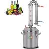 YUEWO Alcol Still 5.8GAL/13.2GAL In Acciaio Inox Alcol Distillatore Home Brewing Distilleria Kit Con 2 colonna Di Cristallo Still Per Fai Da Te Whisky Wine Brandy Gin (13.2GAL/50L)