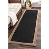 Generic Tappeto interno nero con iuta naturale, 6 x 2,4 m, tappeto ecologico in iuta, durevole, sostenibile ed elegante per decorazione della casa, sala da pranzo, camera da letto, cucina, ingressi e corridoi