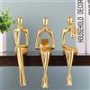 XYQXYQ Statue Decorative del Pensatore in Resina, 3pcs Sculture Astratte Sedute, Statuette per Libreria e Scrivania, Accenti per Mensole di Casa Ufficio Soggiorno, Decorazioni da Tavolo Centrotavola