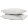 Bonazzi Home, 2 federe per cuscino in percalle di puro cotone, misura 50x80cm, 100% MADE IN ITALY (Argento)