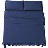 MAXIME MAISON - Set Lenzuola Letto Singolo 3 Pezzi, Completo Letto SIngolo in Microfibra Made in Italy, Biancheria da Letto 1 Lenzuolo con Angoli, 1 Lenzuolo Sopra, 1 Federa (Blu Royal)