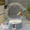 Bseical Regalo Donna Compleanno Mamma, Luce Notturna Bambini, Lampada Notturna Neonato Telecomando, Regalo Di Natale Anniversario Matrimonio Fidanzata Coppia Usb A Batteria Orientabile Diy Led Bacheca -Stella