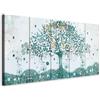 murando - Quadro Gustav Klimt 200x80 cm 5 Pezzi - Stampa su Tela Canvas con Struttura - Quadri Componibili Moderni Soggiorno Grandi - Murale Arte Decorazioni da Parete Decori - Alberi l-A-0009-b-o