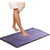 Cicilin Tappeto da bagno in microfibra spessa, morbida e assorbente, tappeti in ciniglia di gomma, antiscivolo, lavabili in lavatrice per pavimento del bagno, vasca e doccia (viola bluastro) 80 x 120 cm