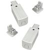 A2ZWORLD 2 Kit Connettore Alimentazione Lato Sinistro + Terminale Chiusura, Colore Bianco, Per Sistema Binario Trifase