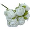 Generico 36 Fiori fiorellini rosellina da bomboniera Artificiali Tenerfie da 2 cm | VARI COLORI IN OFFERTA | CREAZIONE BOMBONIERE FAI DA TE fiore rosa per bomboniere (Bianco)