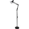 TEKHOME Lampada da Terra - Piantana Regolabile con Braccio Orientabile, Attacco E27, Max 60W, Design Moderno per Studio, Ufficio e Soggiorno D15 (NERO)