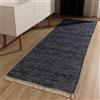 benuta Pop Tappeto cotone Tom - Blu scuro 70x200 cm - Tessuto a mano per camera da letto, salotto, soggiorno - Riciclato - Adatto al riscaldamento a pavimento