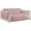 emmevi Copridivano Trapuntato Imbottito Double Face Salva Proteggi Divano Morbido Elegante 2 Posti Rosa