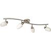 Philips Lighting 509941710 Usagi Barra Spot 4 Luci, Acciaio Spazzolato e Vetro Satinato, Bianco